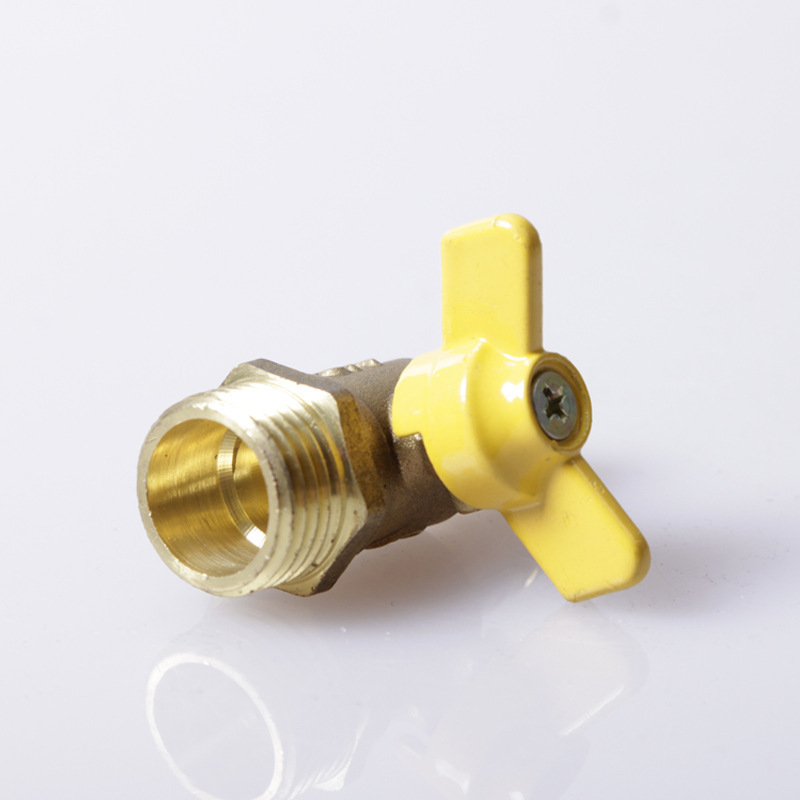 供应黄铜燃气 内外牙单尾阀 煤气阀 蝶柄 天然气阀门玉环阀门批发