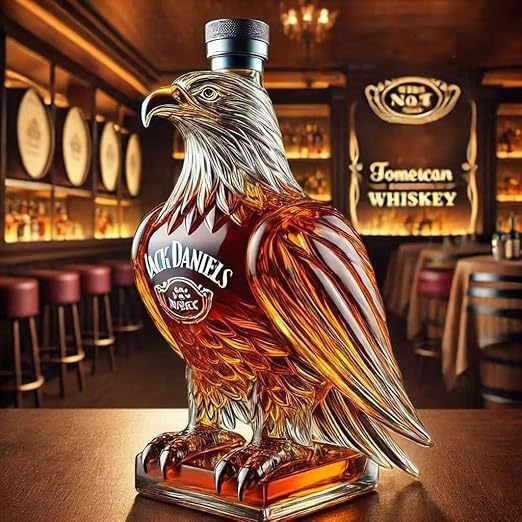 New Release Eagle & Skull Whiskey Bottle, Glass Decanter for Independent Site