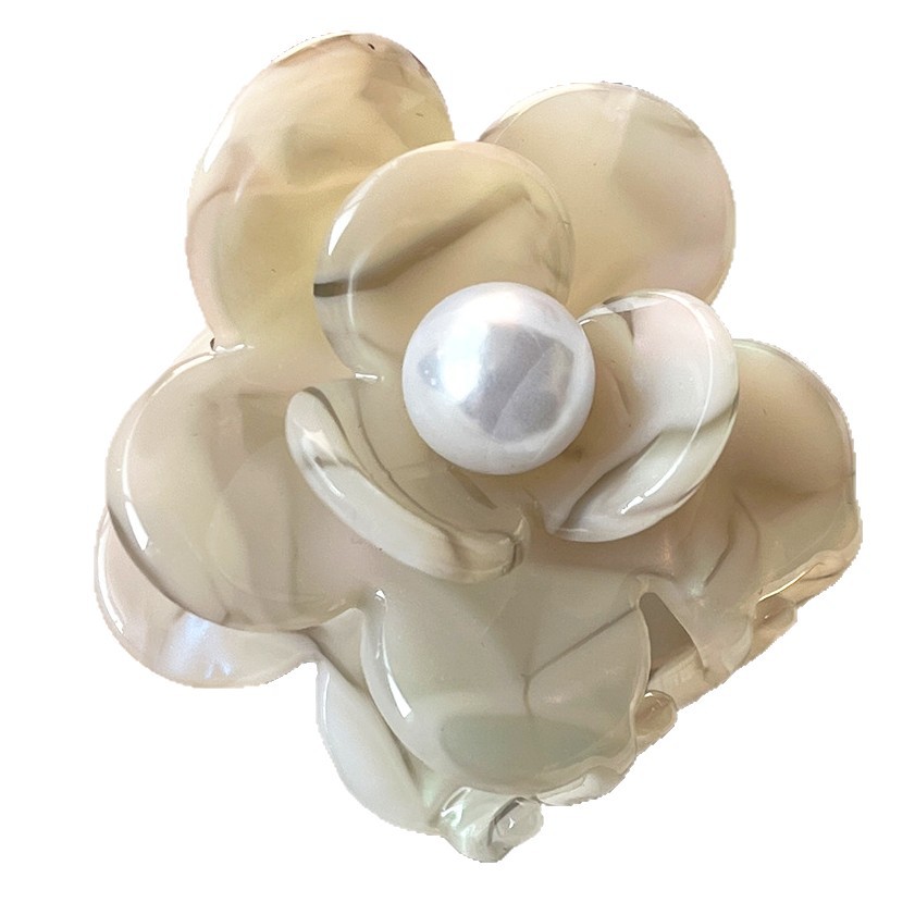 Camellia coreana, clip de agarre de ácido acético, clip de tiburón de alto nivel, clip de cabello de cabeza posterior, adorable cabello de niña, adornos de cabello dulces