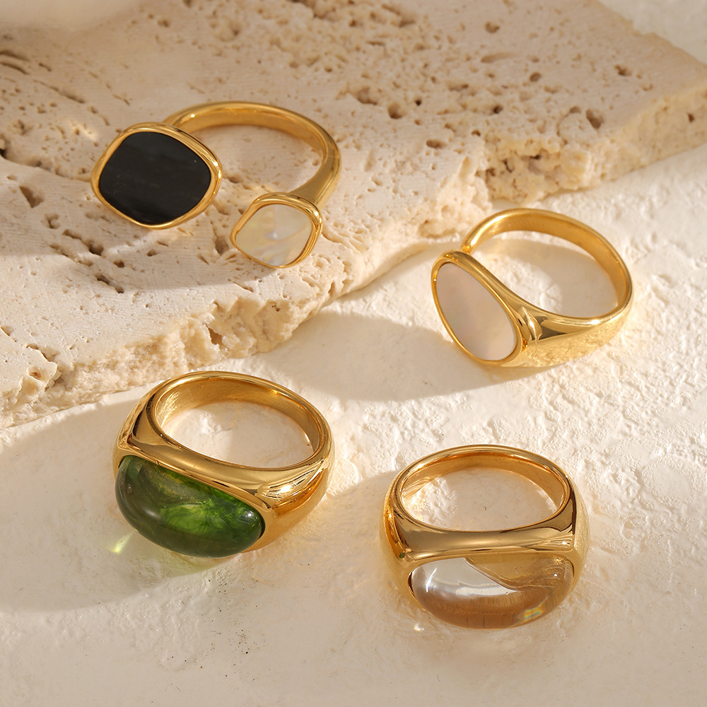 Stackable Minimalist Ring Set With Cubic Zirconia For Women_voghion.com