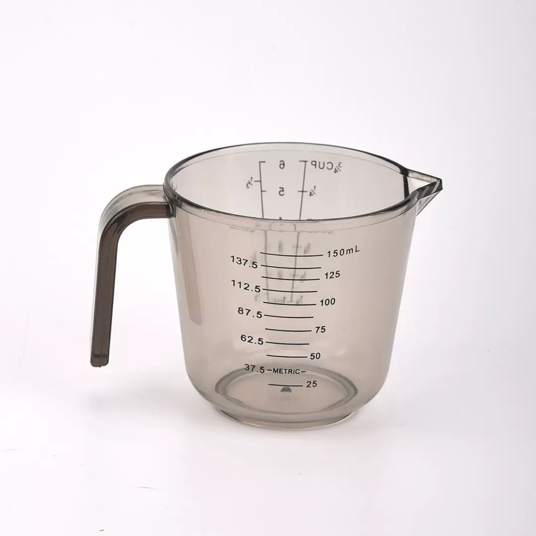 Taza Medidora con Escala 150/300/600/1000ml de Poliestireno, Transparente, para Repostería