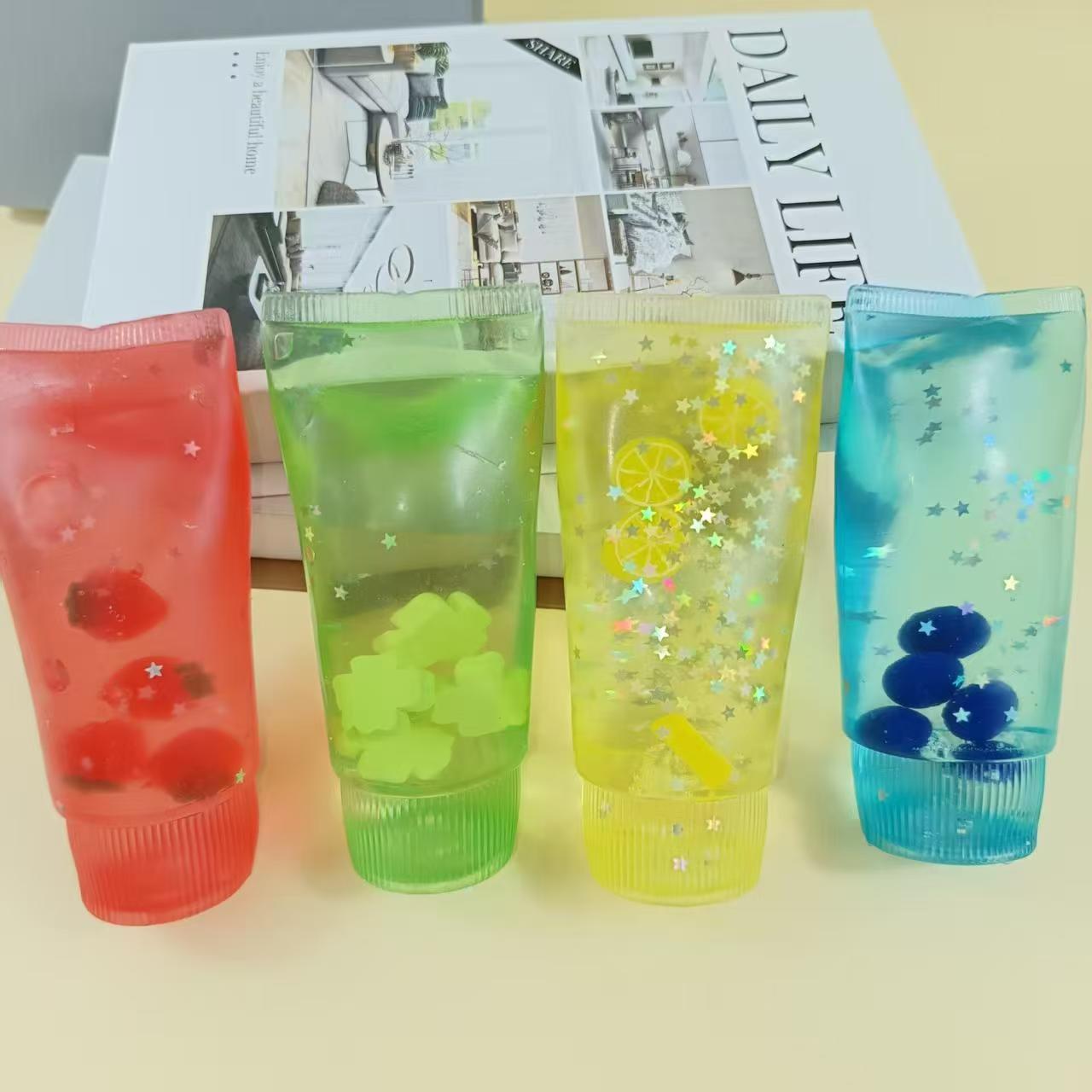 Pasta de dientes aurora fluida transfronteriza maltosa rebote lento pinch pinch creativo 12CM pasta de dientes transparente moldeable en stock