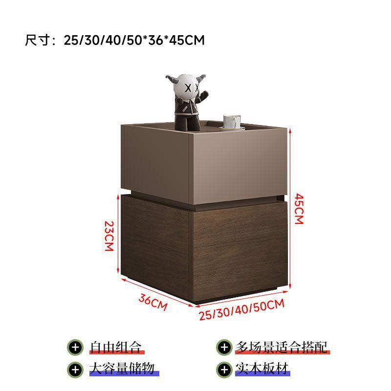 [WS001 투서랍침대협탁] 카키오크그레인