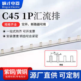 现货供应C45汇流排1P连接断路器专用汇流排紫铜/黄铜空开汇流排