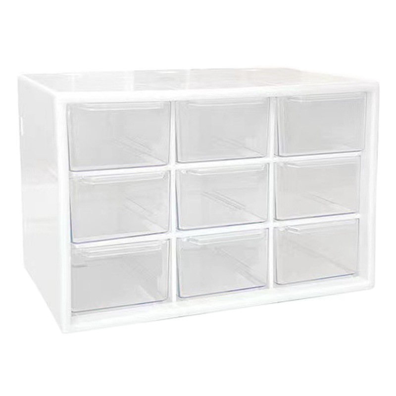 Chica Corazón en Jiugongge cajón a prueba de polvo caja de almacenamiento joyería blanca Jiugongge cosméticos almacenamiento estudiante