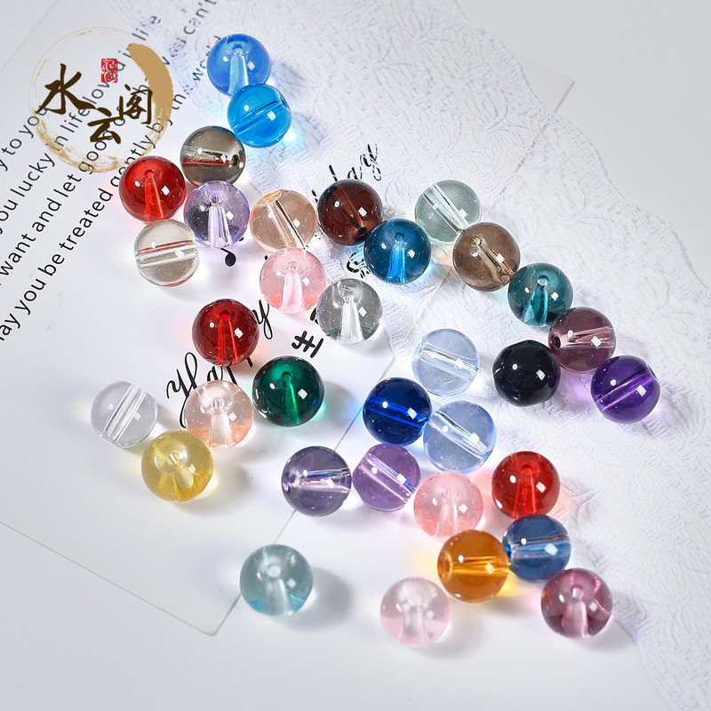 Highly Transparent Imitation Crystal Loose Beads Glass Beads Handmade DIY Material Bracelet Accessories Bracelet Jewelry Accessories Wholesale