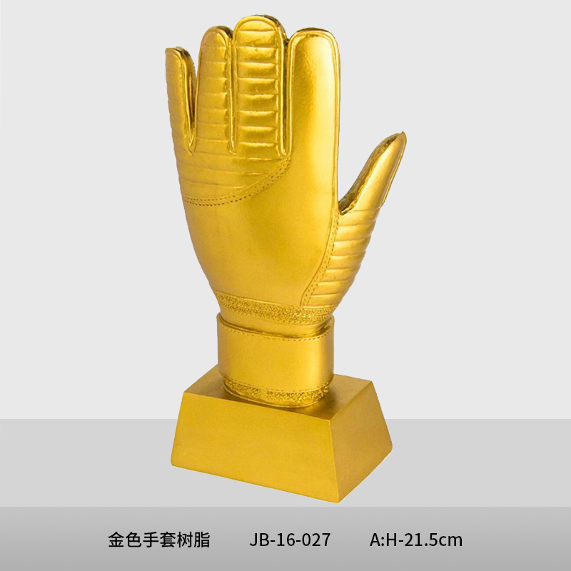 Deportes de resina trofeo creativo botas de oro Copa de fútbol trofeo árbitro guantes de portero trofeo de resina de madera