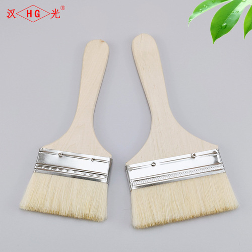 Manufacturer direct sale Sheep hair brush with wooden handle 1 inch-5 inches Latex paint brush BBQ brush glue brush