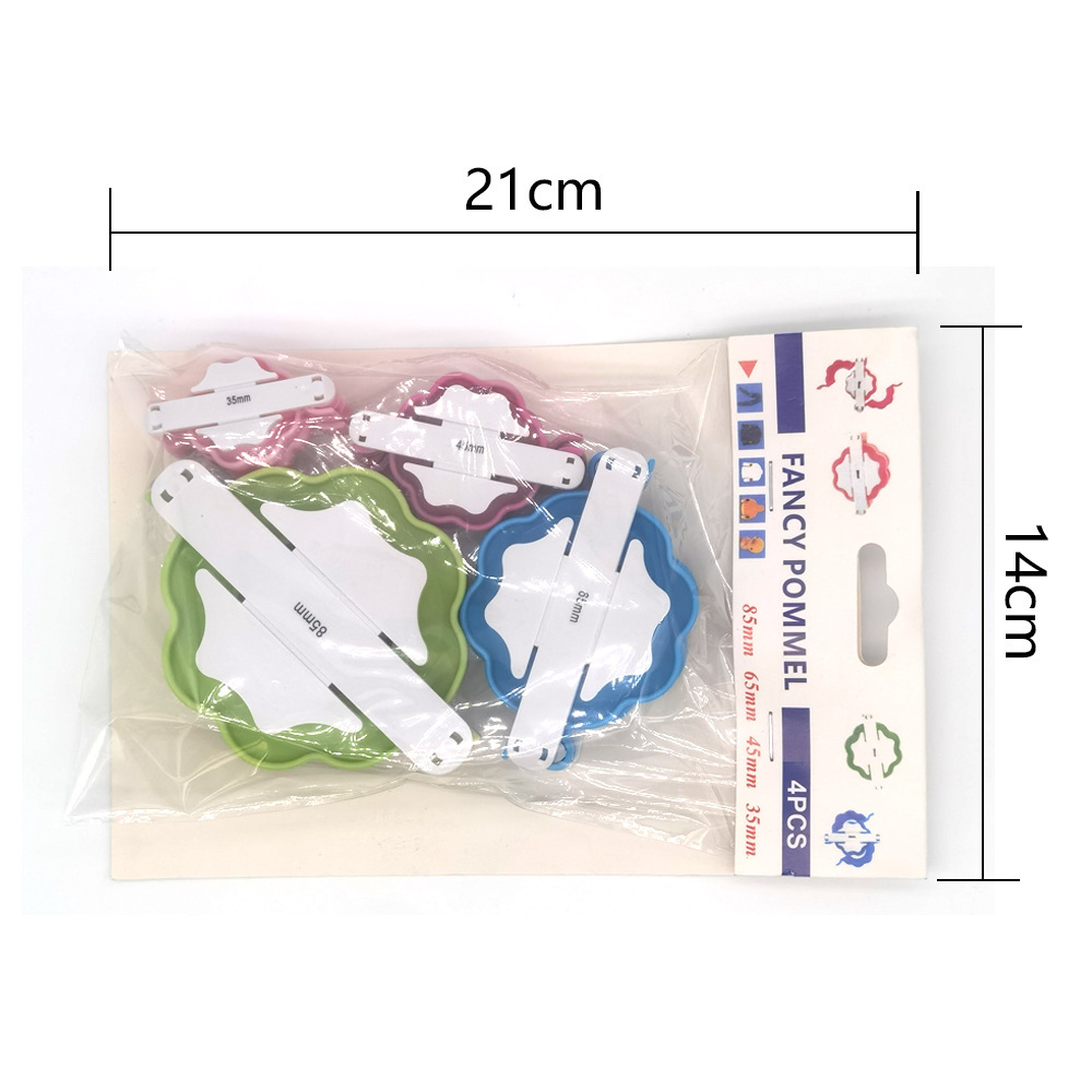 Herramientas de tejido de agujas de suéter transfronterizas, nuevo tipo de máquina de fabricación de bolas octogonal, un conjunto de 4 paquetes de plástico