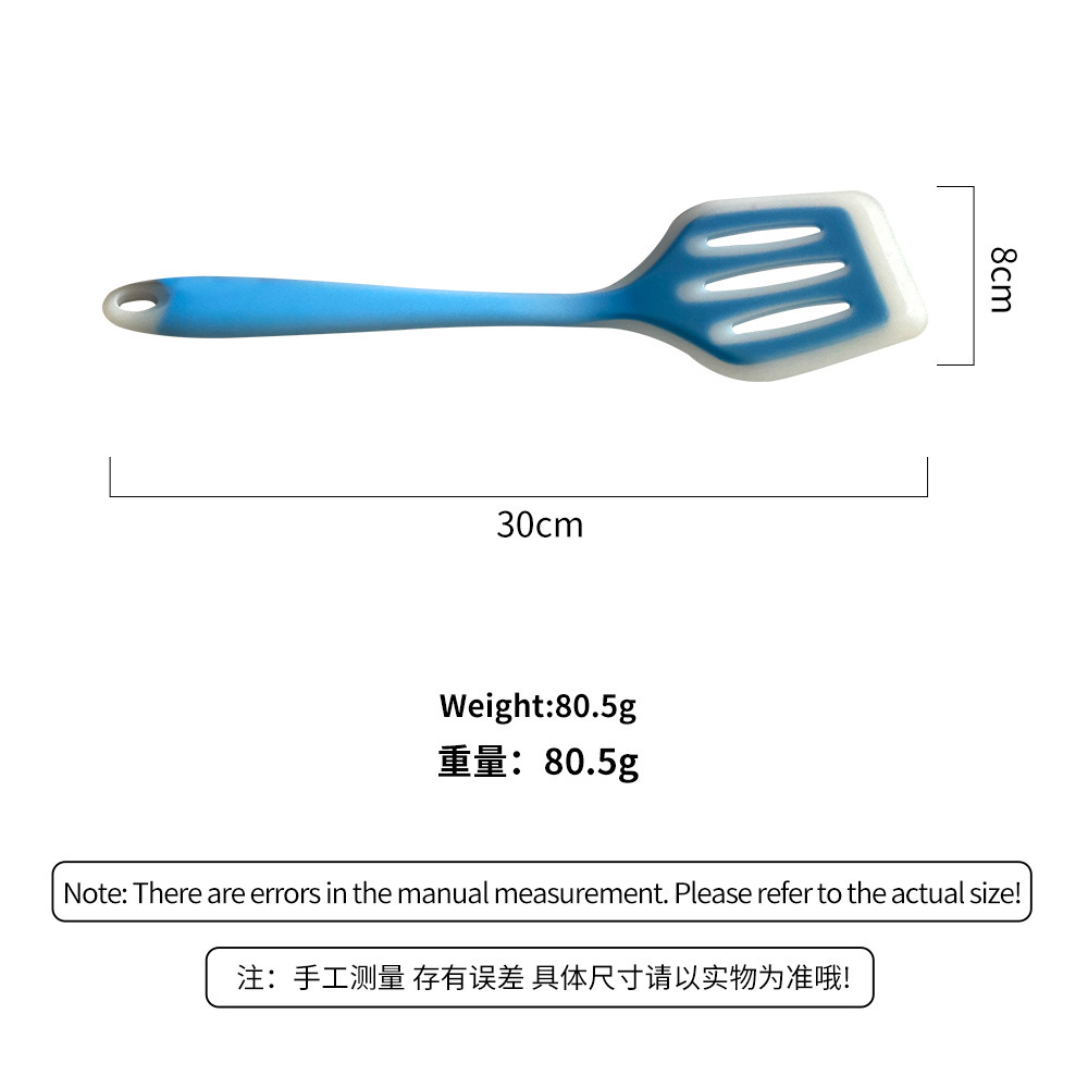 硅膠鍋鏟長柄漏鏟耐高溫半透明硅膠鍋鏟家用不粘鍋炒菜硅膠鏟批發