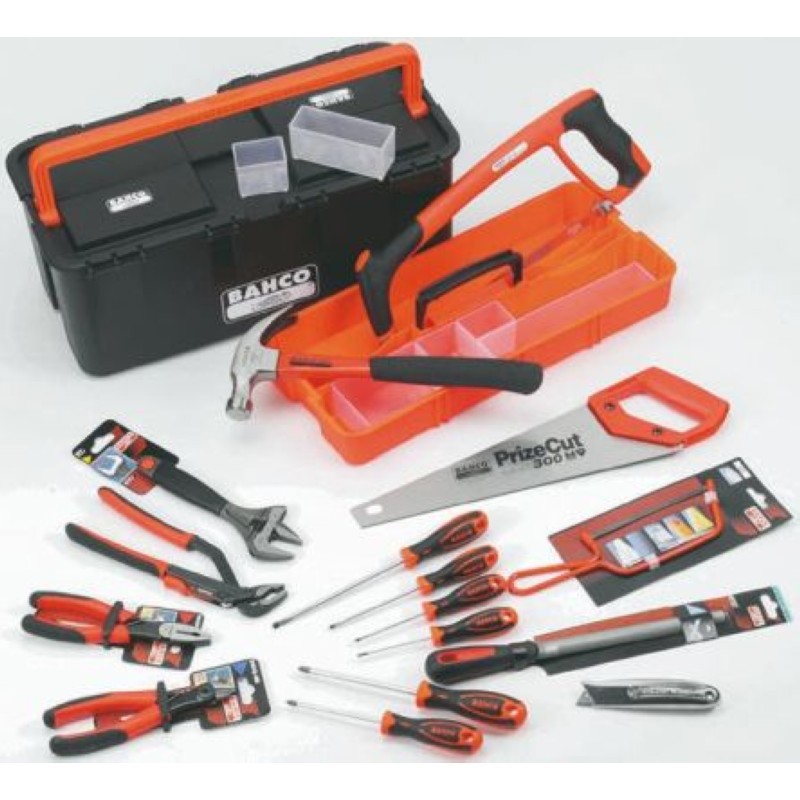 Bahco 4740 工具套装,16件工程师工具套件内含锤子螺丝刀可调扳手