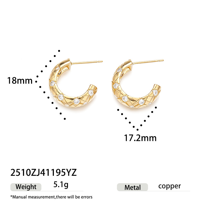 Percetes incrustados de zircon simple personalidad versátil otoño invierno temperamento orejas para mujeres 2026 nuevo lujo ligero sentido de alta calidad