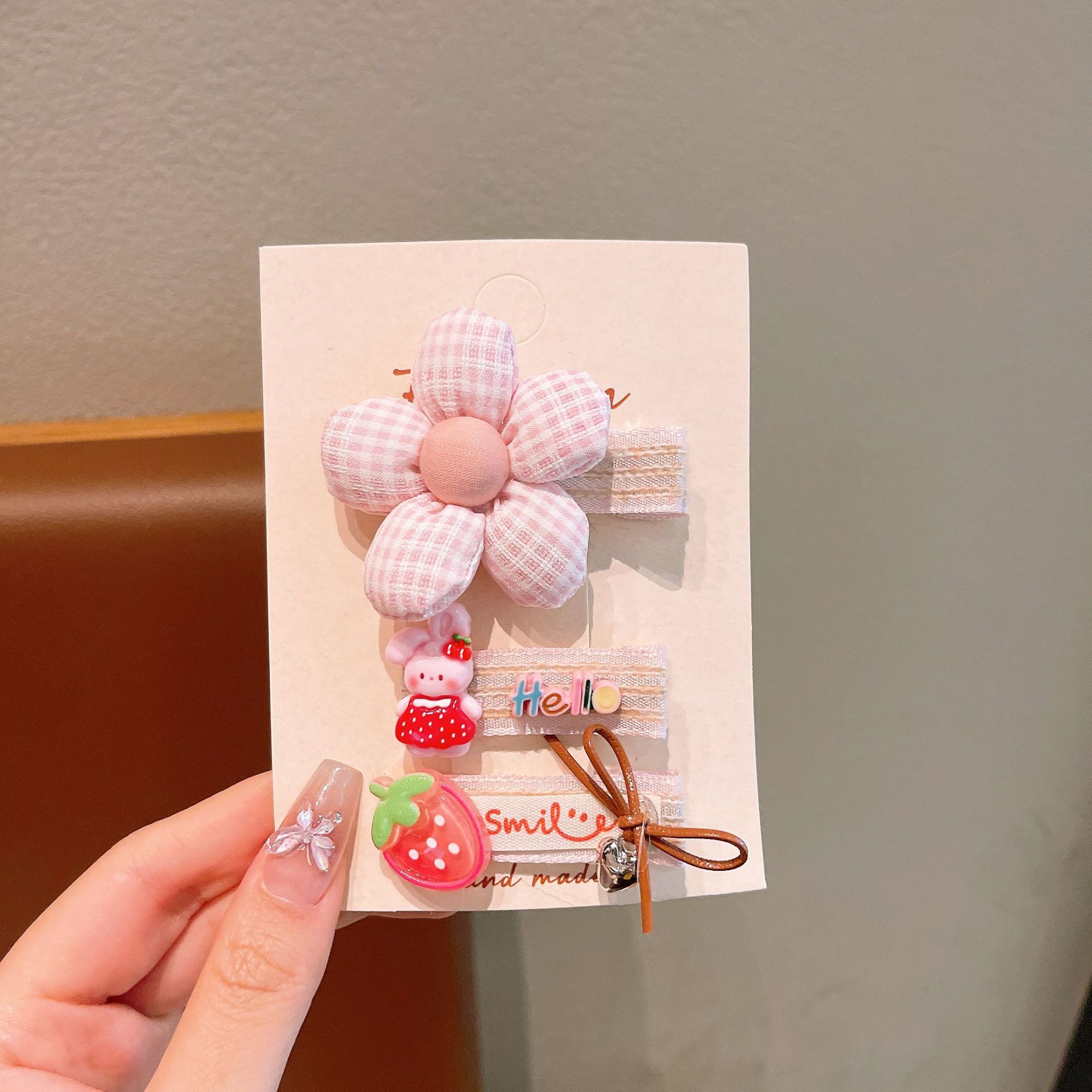 Tejido coreano cuadricado niños flores brocas para el cabello arco brocas para el cabello bebé brocas para el cabello de niñas brocas