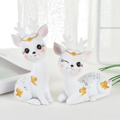 Safe journey deer car center console decoration high-end creative car fairy deer goddess style car interior decoration ornaments
