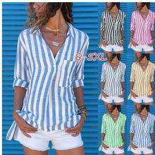 2026�羳���Q�¿�Shirt casual long sleeve striped autumn wome