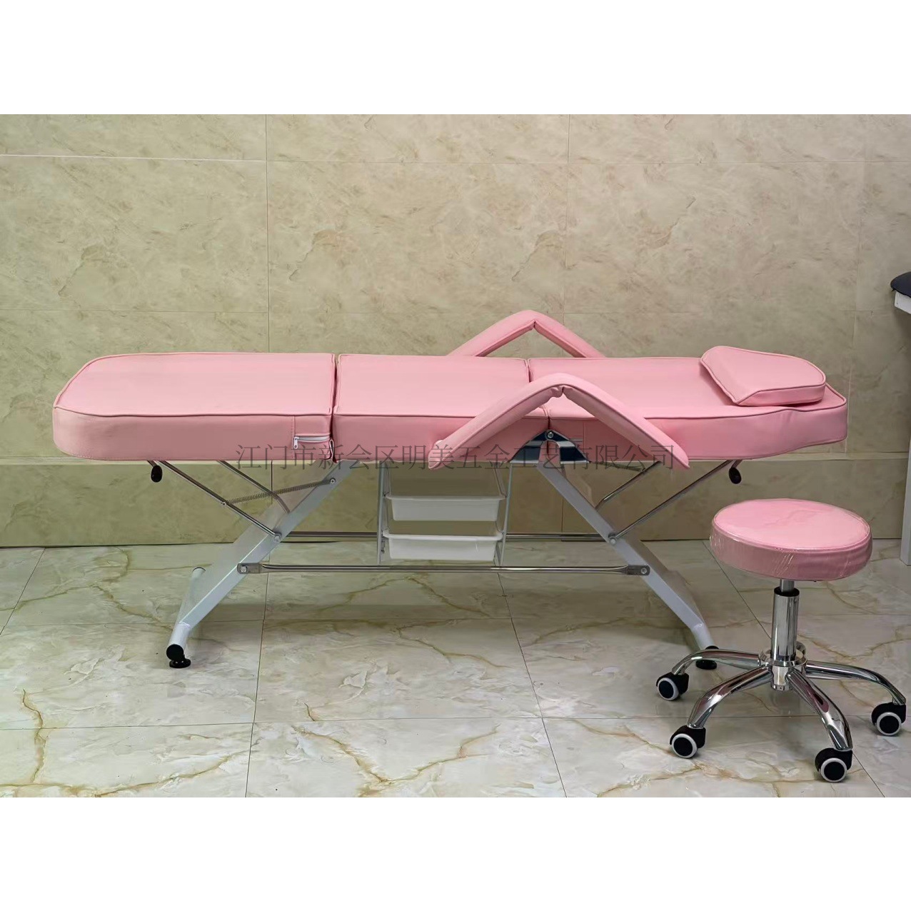 Cama de belleza de salón de belleza de pestañas bordadas tatuajes de cejas camas de fisioterapia multifuncional micro acabado silla de inyección cama con taburetes