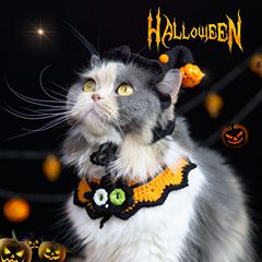 新型ペット万聖マフラークリスマスニット首輪猫犬よだれペット掛け可愛い装飾品