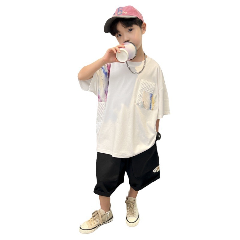 Completo estivo due pezzi da ragazzo con maniche corte_voghion.com