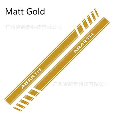 Car Side Stripe Stickers: Body sticker - fiat-500gold