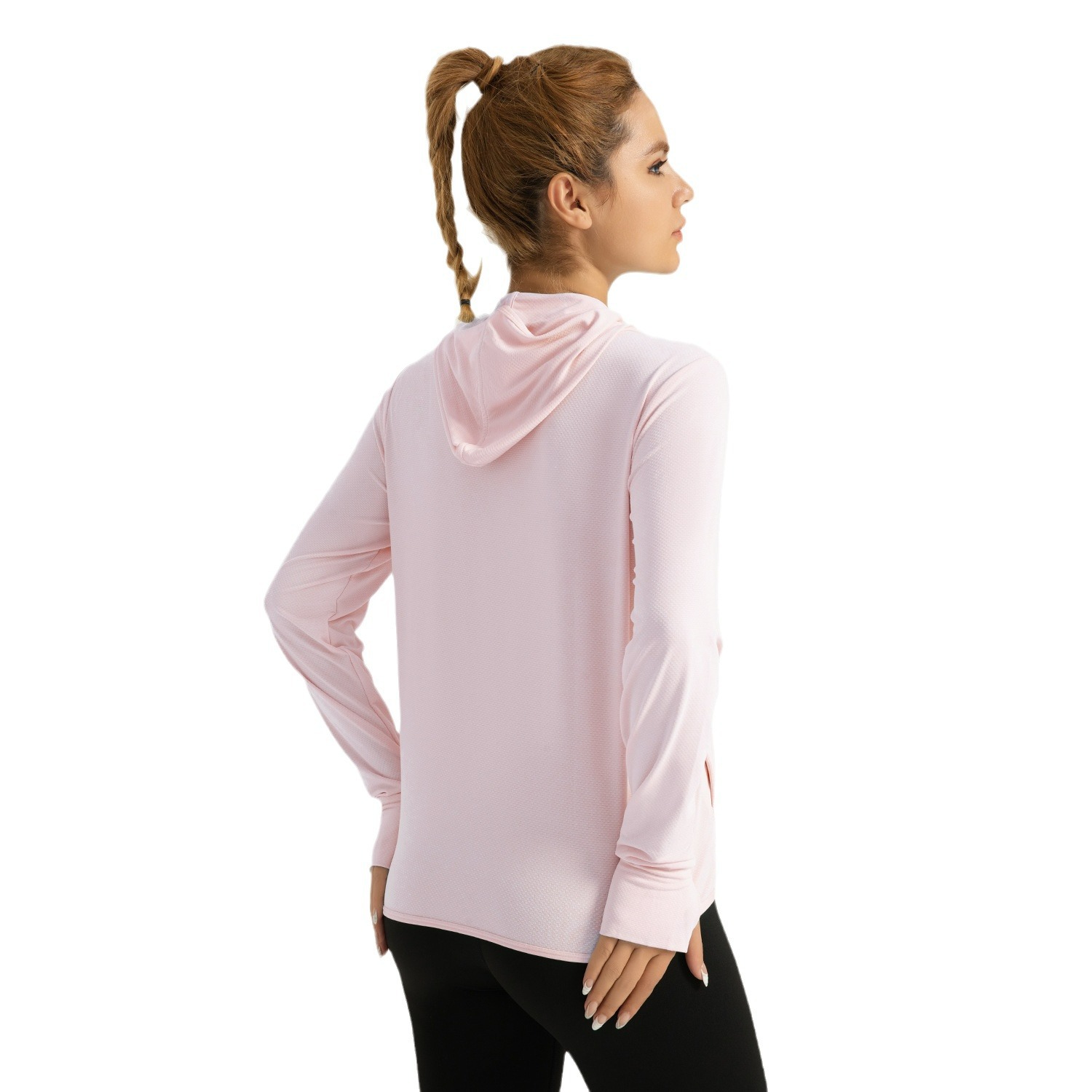 Zona especial transfronteriza de verano nuevo abrigo solar encapuchado mujer Jacquard al aire libre abrigo solar transpirable