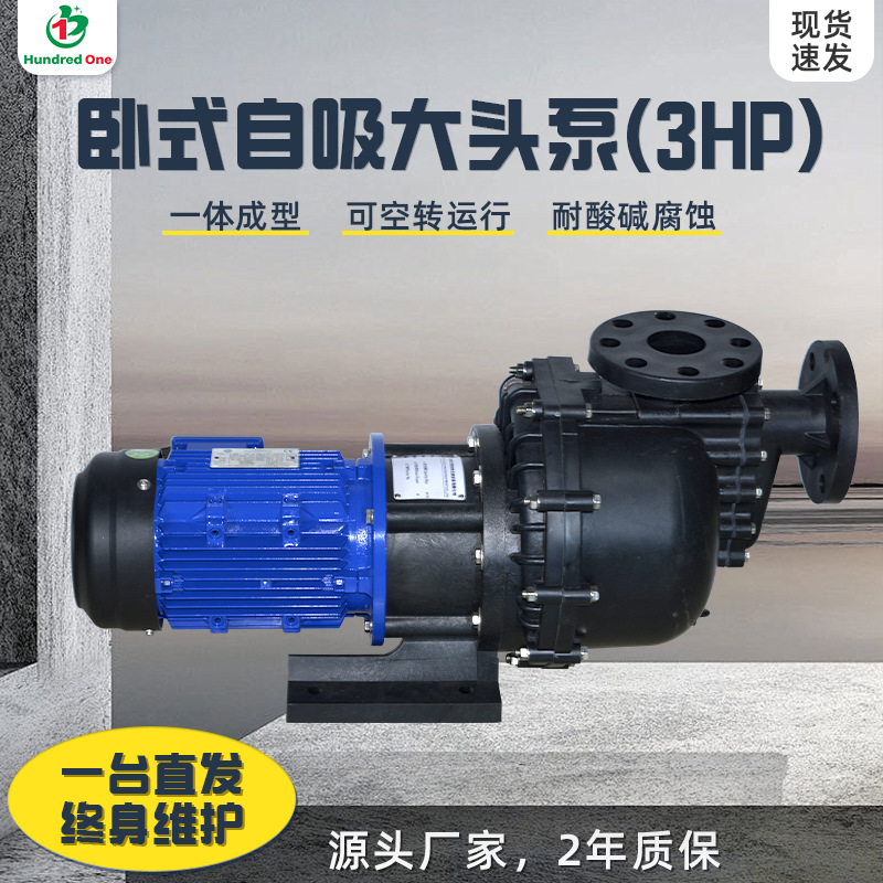 3HP卧式自吸大头泵无轴封无泄漏磁力泵 防爆可空转自吸泵厂家批发