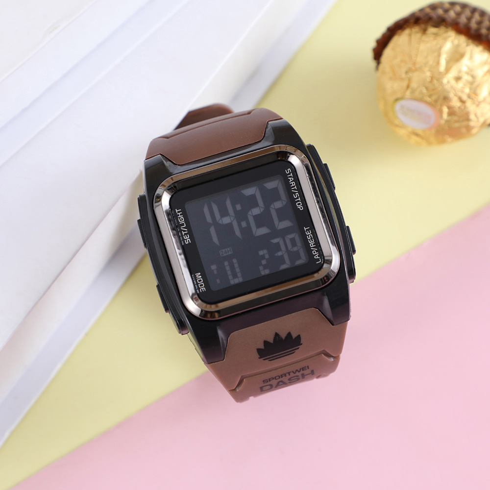 Juventud cuadrado retro reloj electrónico impermeable niños y niñas personalidad simple deportes multifuncional reloj electrónico tendencia
