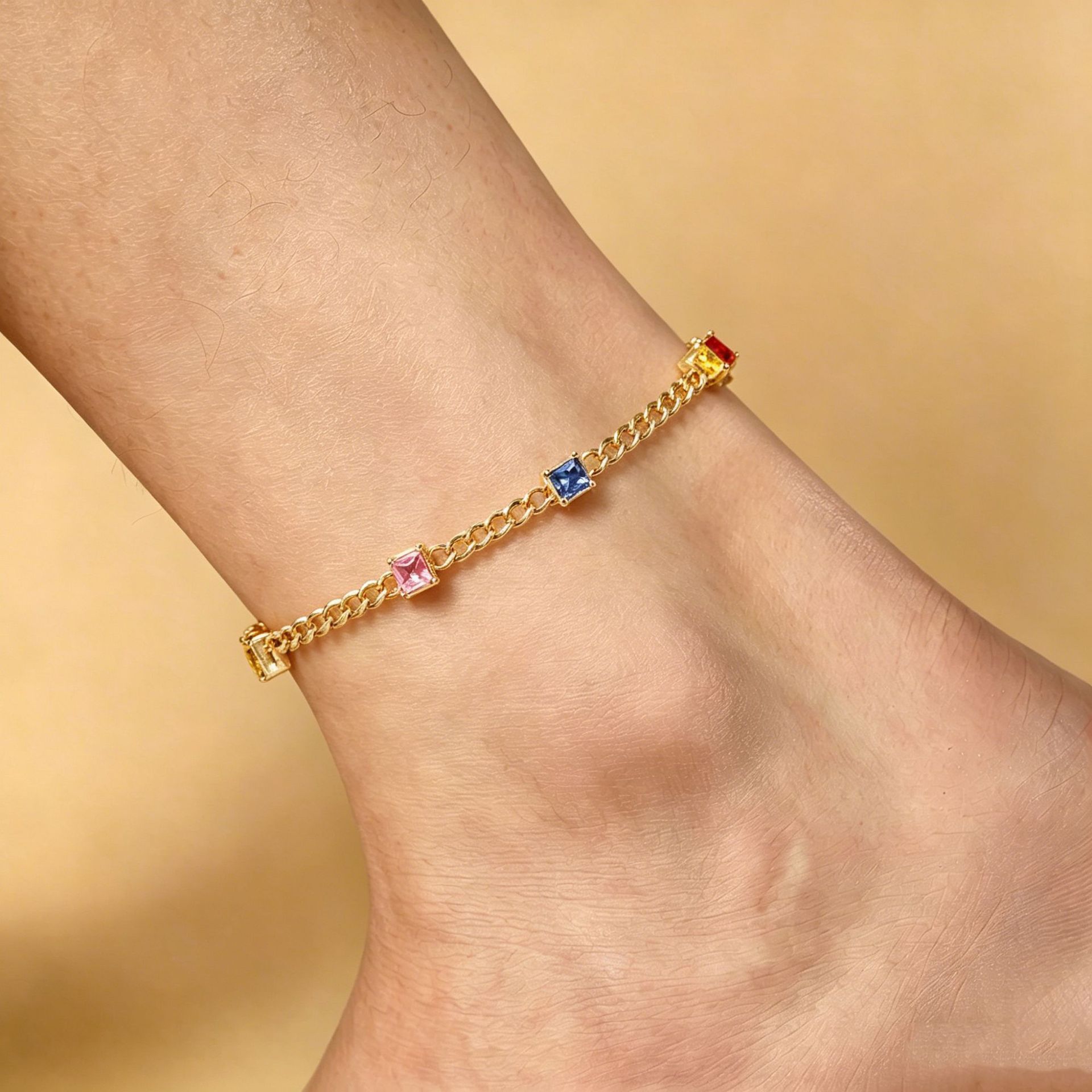 Amor de tetrahedra doble capa transfronteriza de acero de titanio pulsera dorada para mujeres nuevo estilo universal no se desvanece de moda ligera pulsera de lujo image 100