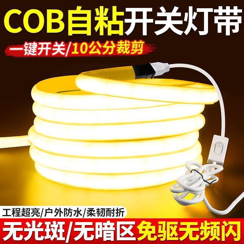 Led Super Bright Light Strip Self-Adhesive Light Strip 220V Drive-Free High Voltage Waterproof Cob Home Living Room Ceiling Linear Soft Light Strip Led Super Bright Light Strip Self-Adhesive Light Strip 220V Drive-Free High Voltage Waterproof Cob Home Living Room Ceiling Linear Soft Light Strip