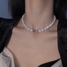 珍珠复古项链女ins冷淡风脖颈链轻奢小众设计2024年cd潮锁骨链