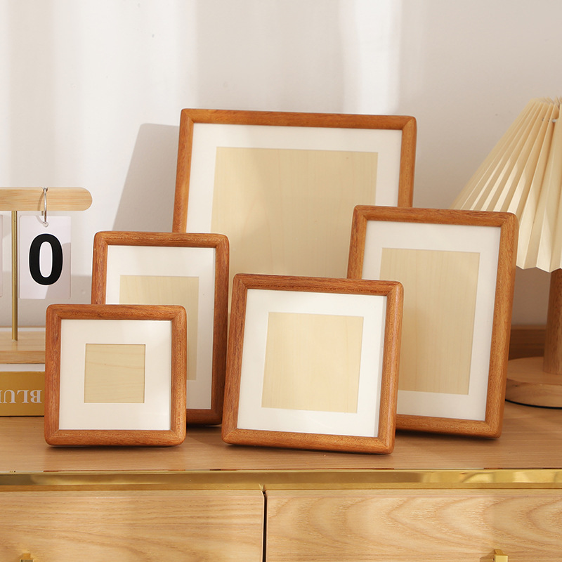 Cream Color Three-Dimensional Hollow Photo Frame Table Simple Creative Wooden Small Photo Frame Oil Painting DIY Framed Hollow Photo Frame