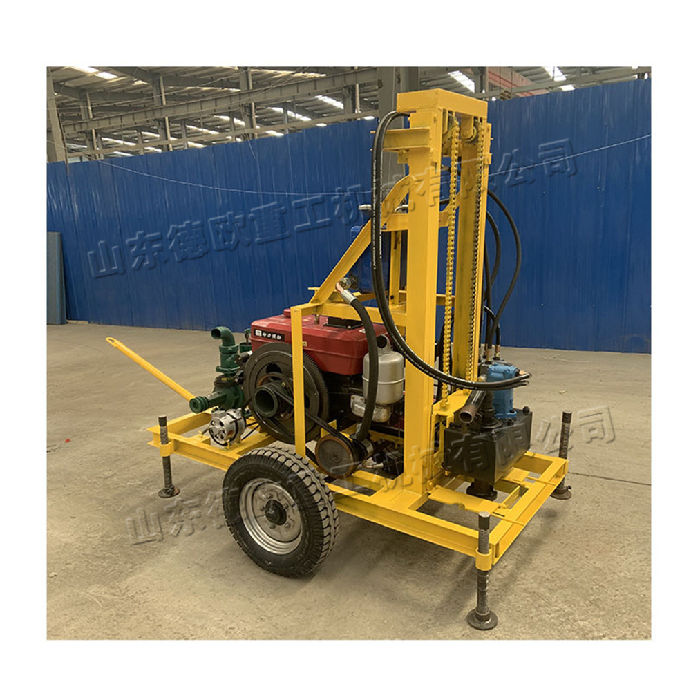 牵引式柴油液压打井机 田间灌溉钻孔机Lift drilling machine