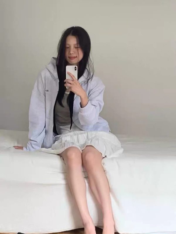现 韩国设计师tann*t连帽拉链卫衣韩系女装学院风减龄显瘦外套女|undefined