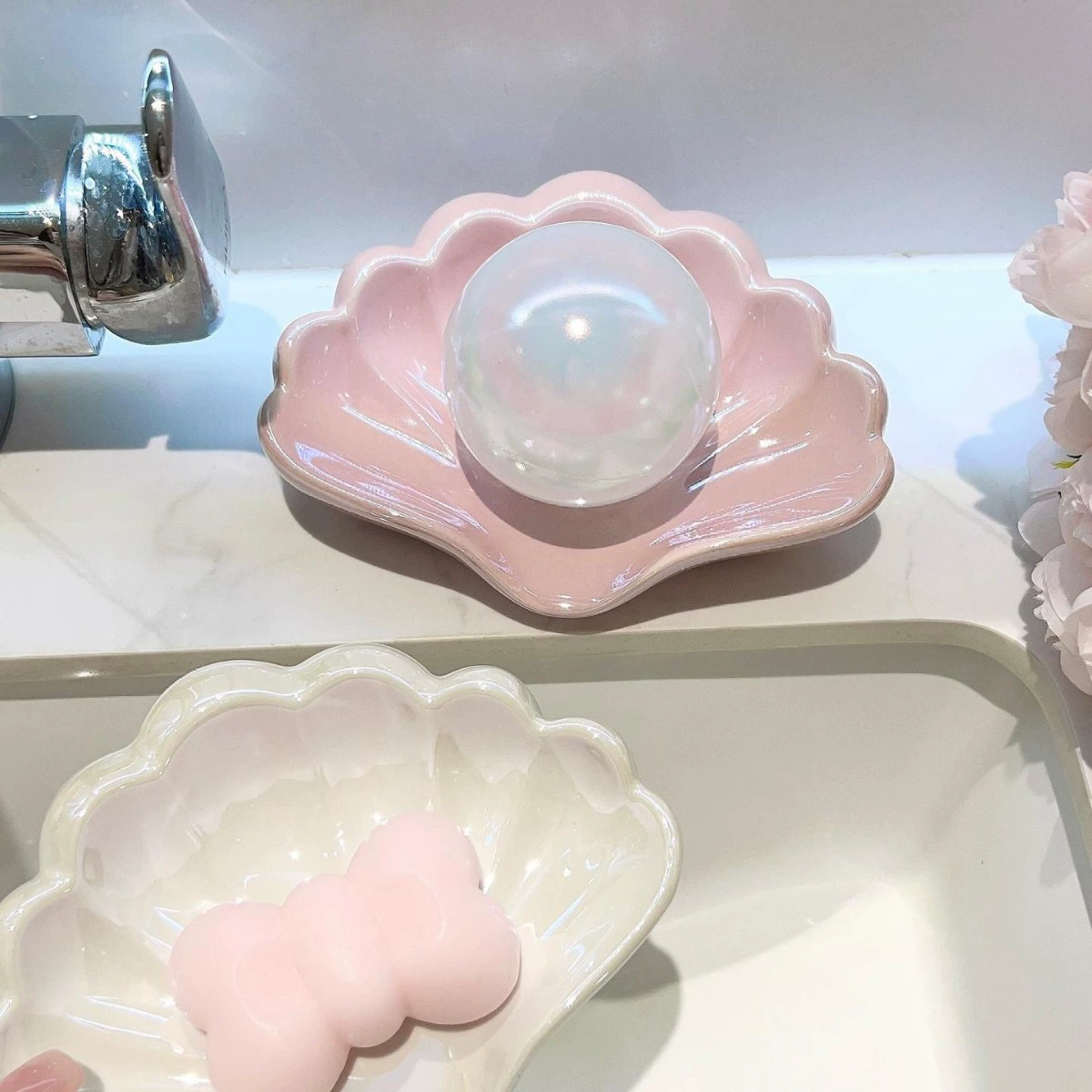 Керамическая симпатичная мыльница, сушилка для домашнего использования, легкий роскошный стиль