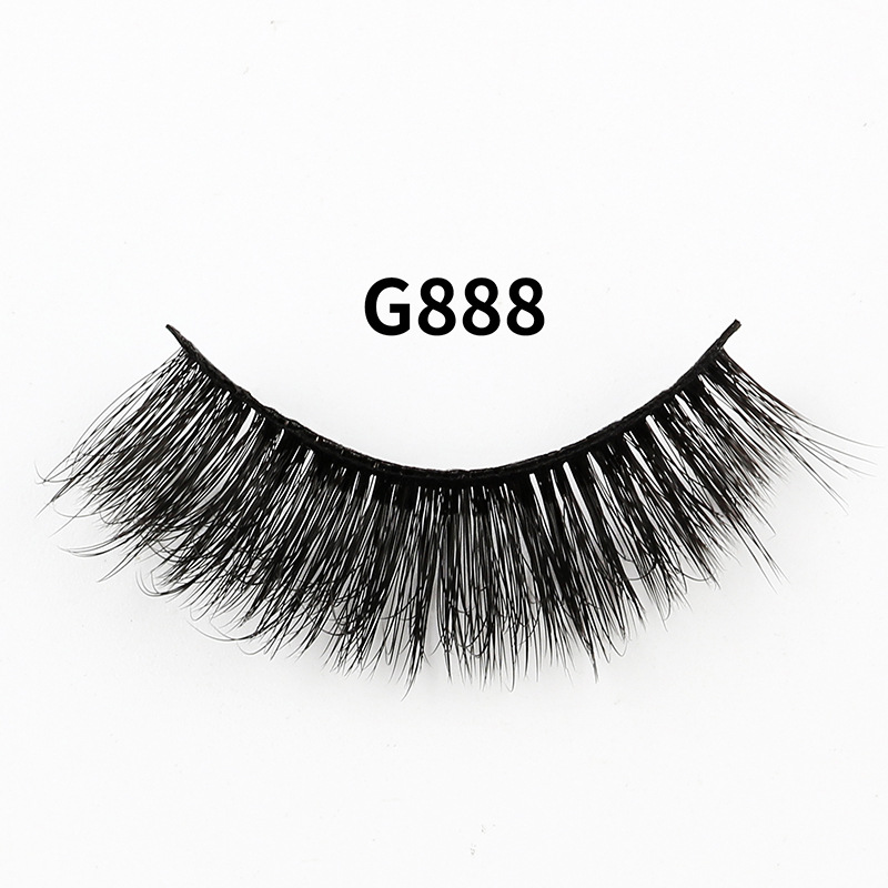 Comercio exterior transfronterizo de Europa y América pestañas falsas rusas rizado Da Qu du DD Volumen 8 pares de pestañas gruesas naturales al por mayor