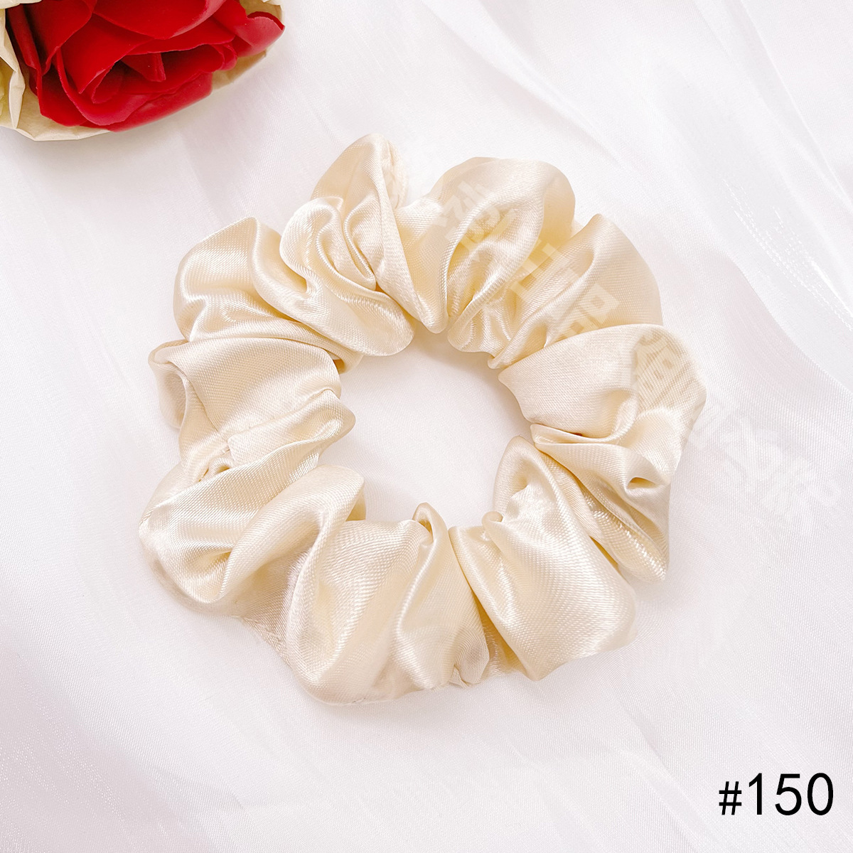 Anillo de cabello de cerdo intestino grueso adornamiento de cabello de mujer cubierta de cuero de cabello de alta elasticidad correa de correa de cabello no daña el cabello Y2K