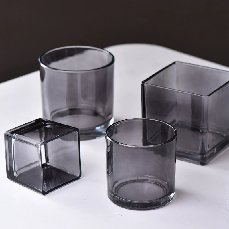 Стакан для свечей из матового стекла, пустой стакан «сделай сам», контейнер с деревянной крышкой, стеклянный стакан для ароматерапии, распылитель, цветной микропейзаж, бутылка, прозрачная