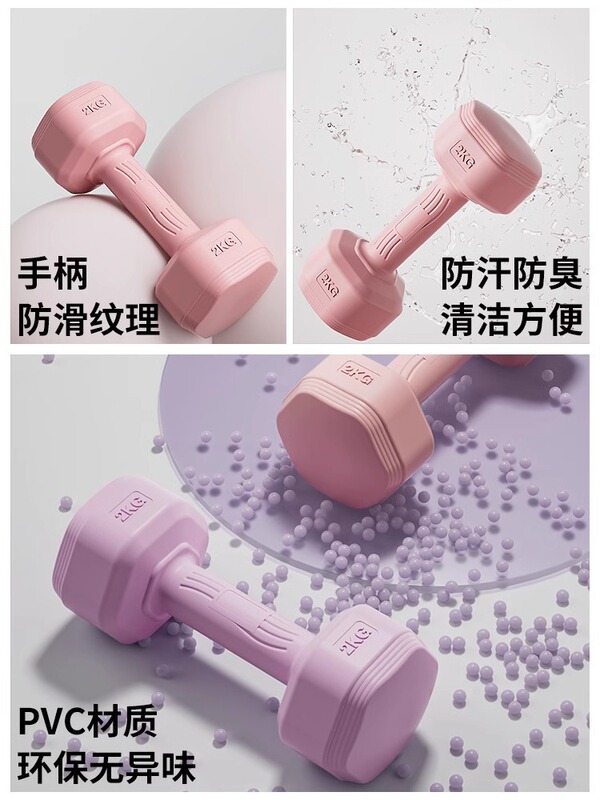 ダンベル女性フィットネス機器家庭用痩身腹バーベルケトルベル子供と青少年女性小さなダンベル 2 キロペア|undefined