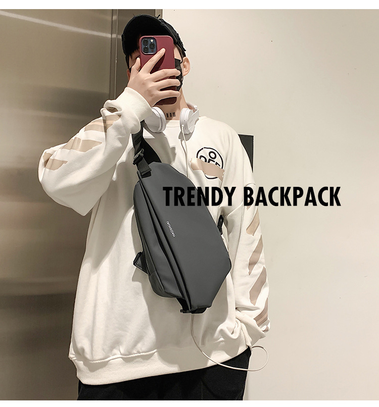 Multi-functional men's crossbody bag, chest bag, men's cycling charter, single-shoulder backpack, men's sports and commuting bag, trendy undefined