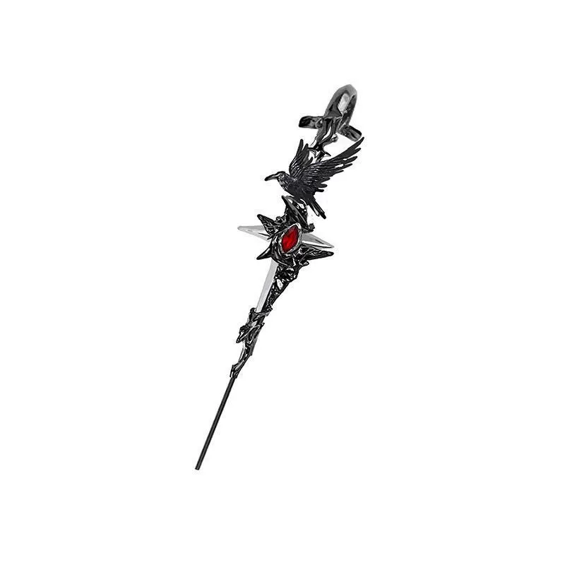 Серьги в стиле Thorn Series Light Luxury Dark Crow — цепочка украшение, сладкие и крутые одноразовые серьги, персонализированные серьги