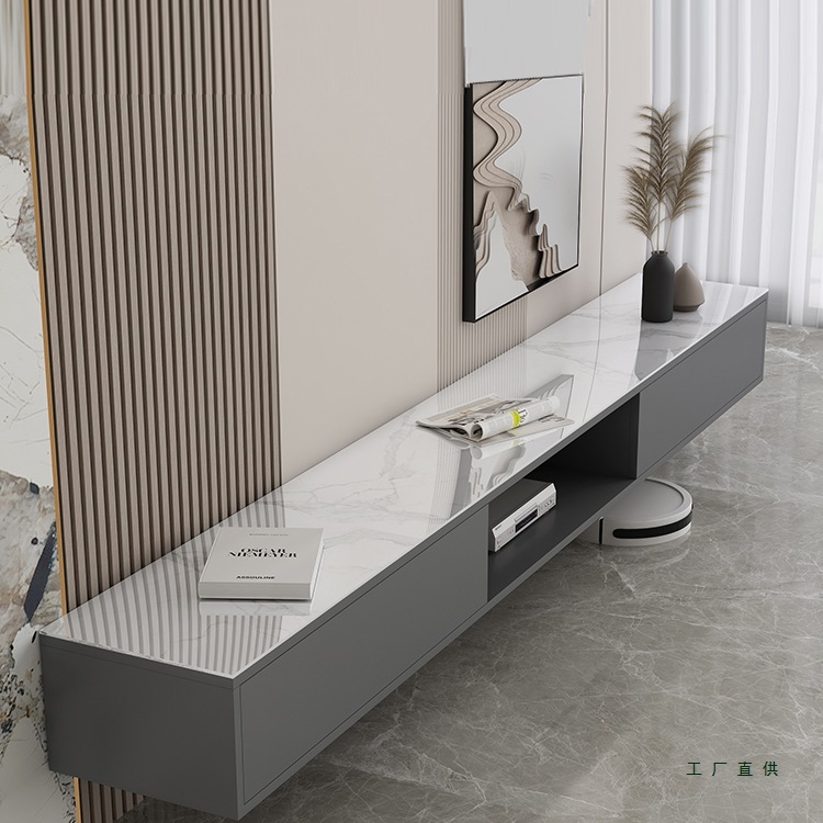Suspended Tv Cabinet Living Room 2025 New Home Storage Storage Cabinet Integrated Small Apartment Tv Cabinet Coffee Table