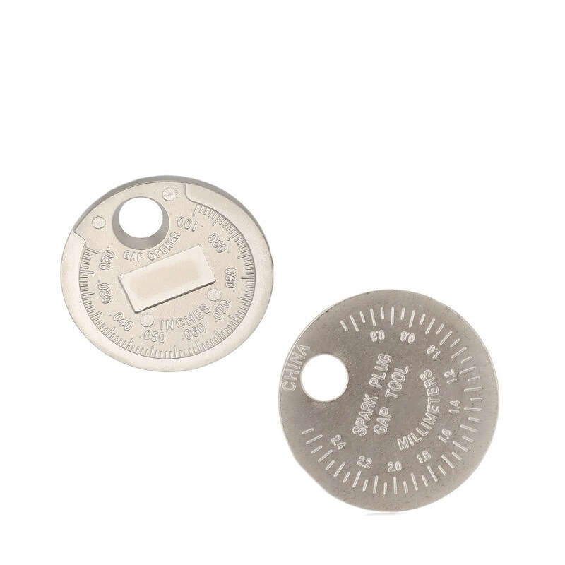 Spark Plug Gap Measurement Tool Metric and Imperial Coin-Type Spark Plug Gauge Inch