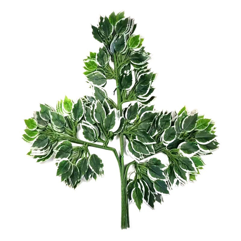 Искусственные ветки баньяна, листья баньяна, пластиковые ветки баньяна, зеленые листья растений, искусственные ветки, украшение сада