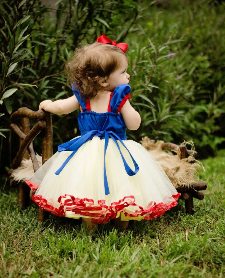 Vestido de Blancanieves Europeo y Americano, Vestido de Manga Corta para Niñas, Vestido para Actuaciones, Dropshipping para Niños Pequeños