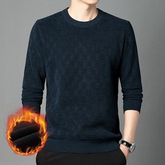 冬の男性はベルベットを厚くしてシェニール保温セーターの外国貿易服の男性服のジャカードニットのシャツの男性服を厚くした