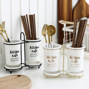 Nordic Hangable Chopsticks Holder Chopsticks Cage Chopsticks Storage Box Storage Rack Chopsticks Cage Draining Mildew-proof Chopsticks Bucket Set