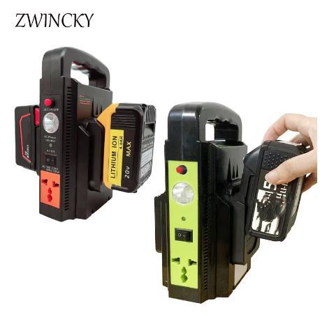 适用于牧田/德伟/米沃奇/博世等18v电池150W双通道电源逆变器