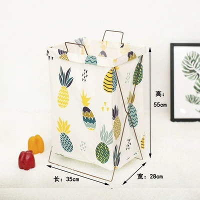 Folding Laundry Basket, Collapsible Storage Bin, Fabric Hamper with/without Cover, Multiple Prints
