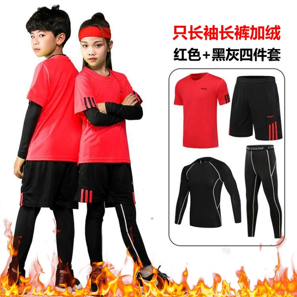 Fleece red set, 4 piece set