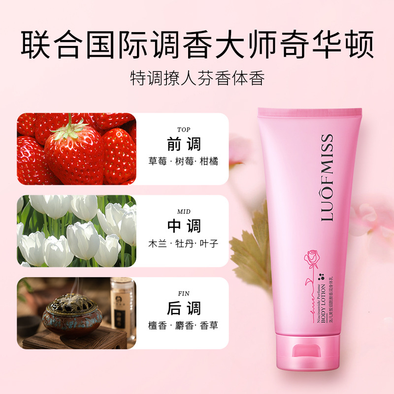 Loción corporal con niacinamida Luofan Beauty que hidrata, previene la sequedad y cuida la piel. Loción corporal ideal para viajes para mujeres. image 4
