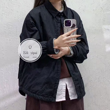 ed2025冬季新款女翻领日系棉衣棉服宽松长袖文艺风厚款外贸复古